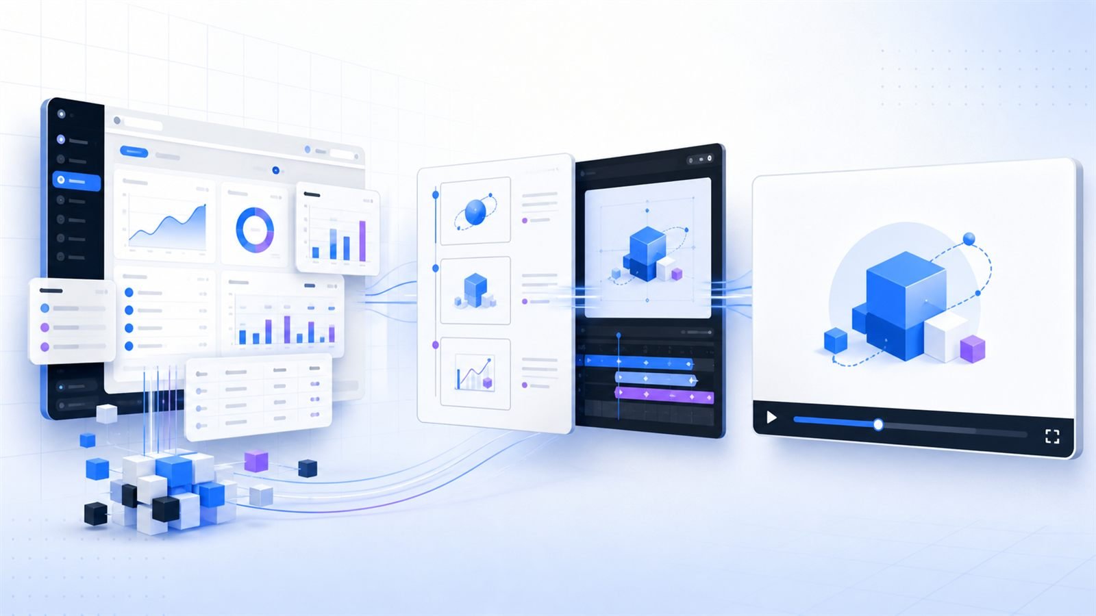 SaaS explainer video transforming a complex software interface into a clear product story